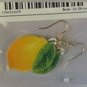 Lemon-Themed Earrings